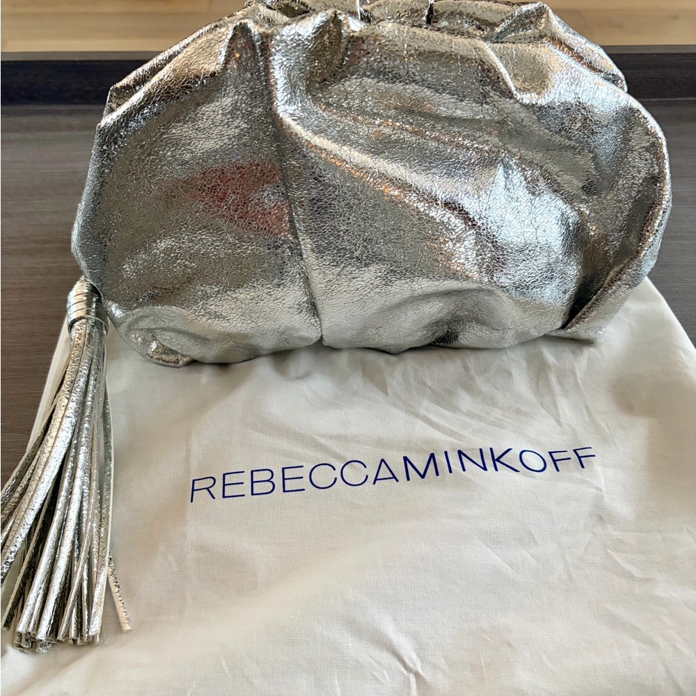 Rebecca Minkoff Shimmering Silver Clutch